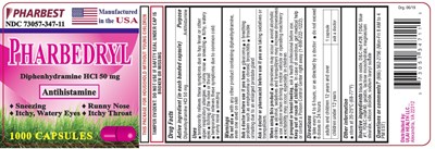 Ulai Pharbedryl 50mg Capsule 1000ct Capsule Label (Ulai Pharbedryl 50mg Capsule 1000ct Capsule Label)